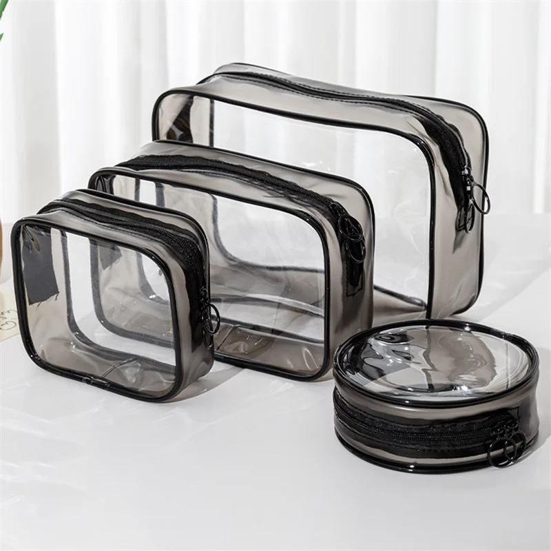 

Transparent Makeup Bag PVC Women's Zipper Cosmetic Bag Beauty Organizer Travel Essentials Storage Women's Toiletry Bag Wash Case