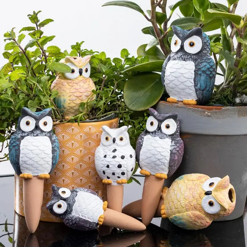 

Поливочные шипы для горшка, приспособление для автоматического полива растений в форме совы, Глиняное Капельное орошение для растений