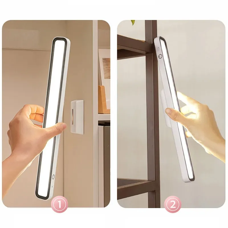Desk Lamp Hanging Magnetic Table Lamp Led Usb Rechargeable Stepless Dimming Cabinet Closet Wardrobe Night Light 6