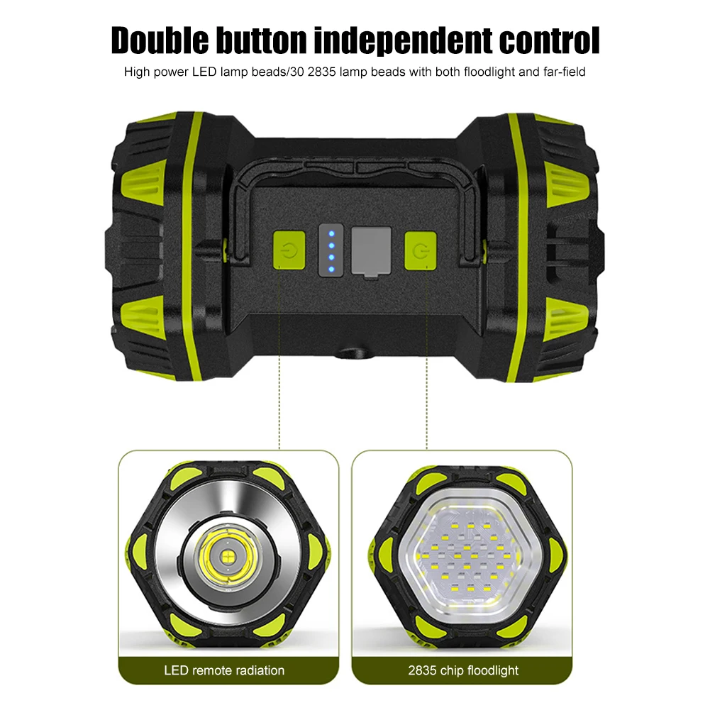 USB 야외 탐조등 LED 캠핑 램프, 방수 야외 휴대용 랜턴