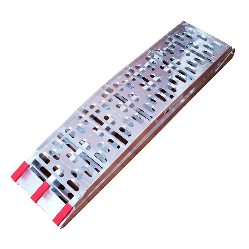 Aluminum Multi-hole Motorcycle Ramp Folding Loading Ramp With reinforced brackets For Trailers Pickup Truck Car TailgateATVRamps