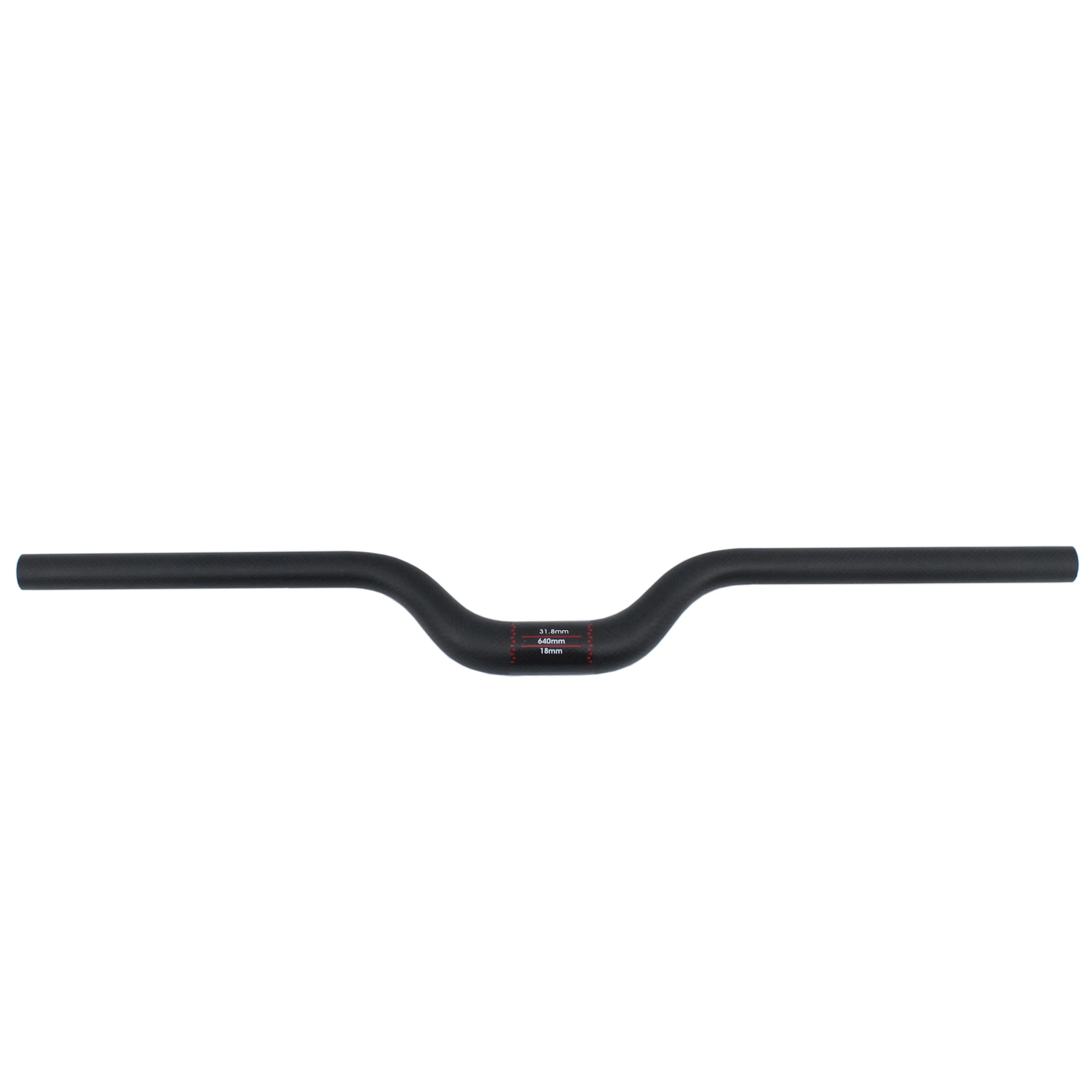 New Foled bike matt 3K full carbon fibre Big bend U Shape handlebar carbon bicycle handlebar MTB 25.4/31.8*600-740mm