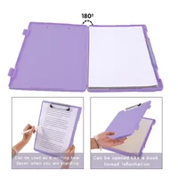 Clipboards with Storage, Plastic Storage Clipboard with Low Profile Clip, Binder Clipboard Folder Side-Opening,Office Supplies 2