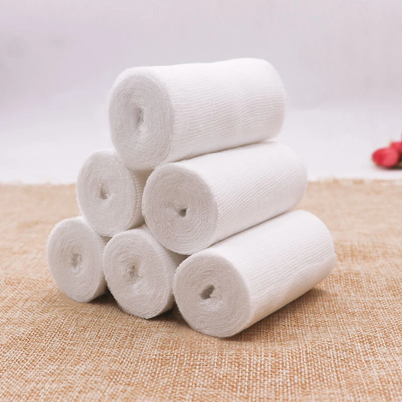 10Rolls Medical Absorbent Cotton Gauze Bandage Wound Dressing