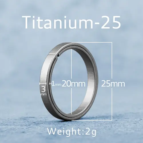 Black Titanium Keyring Car Men Flat Key Chain Rings Holder Lightweight EDC ARC Keychain Buckle for Accessories Gadgets Wholesale - Image 10