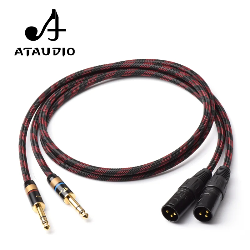 ATAUDIO-HIFI   ̺ 1 , 6.35mm  XLR   ̺ 4N OFC 6.5 TRS 2 XLR  ̾