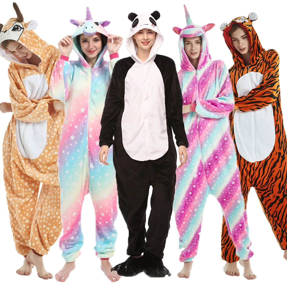 Adult Pajamas Kigurumi Animal Onesies for Women Men Christmas Gift