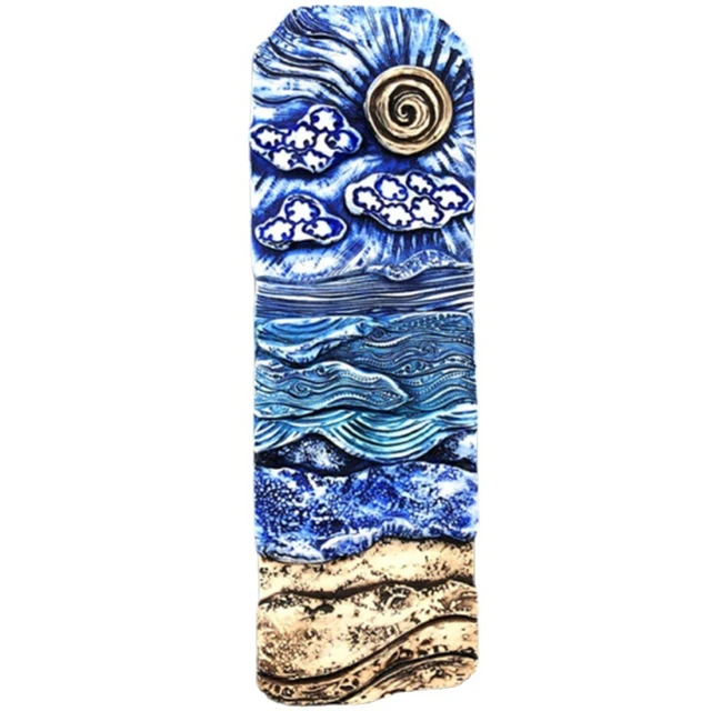 Csillagos Sky Ocean Garden Szobor Fali Művészeti Gyanta Dísz Ajtó Udvari Dekoratív Kézműves Természet Totem 2021 - Image 5