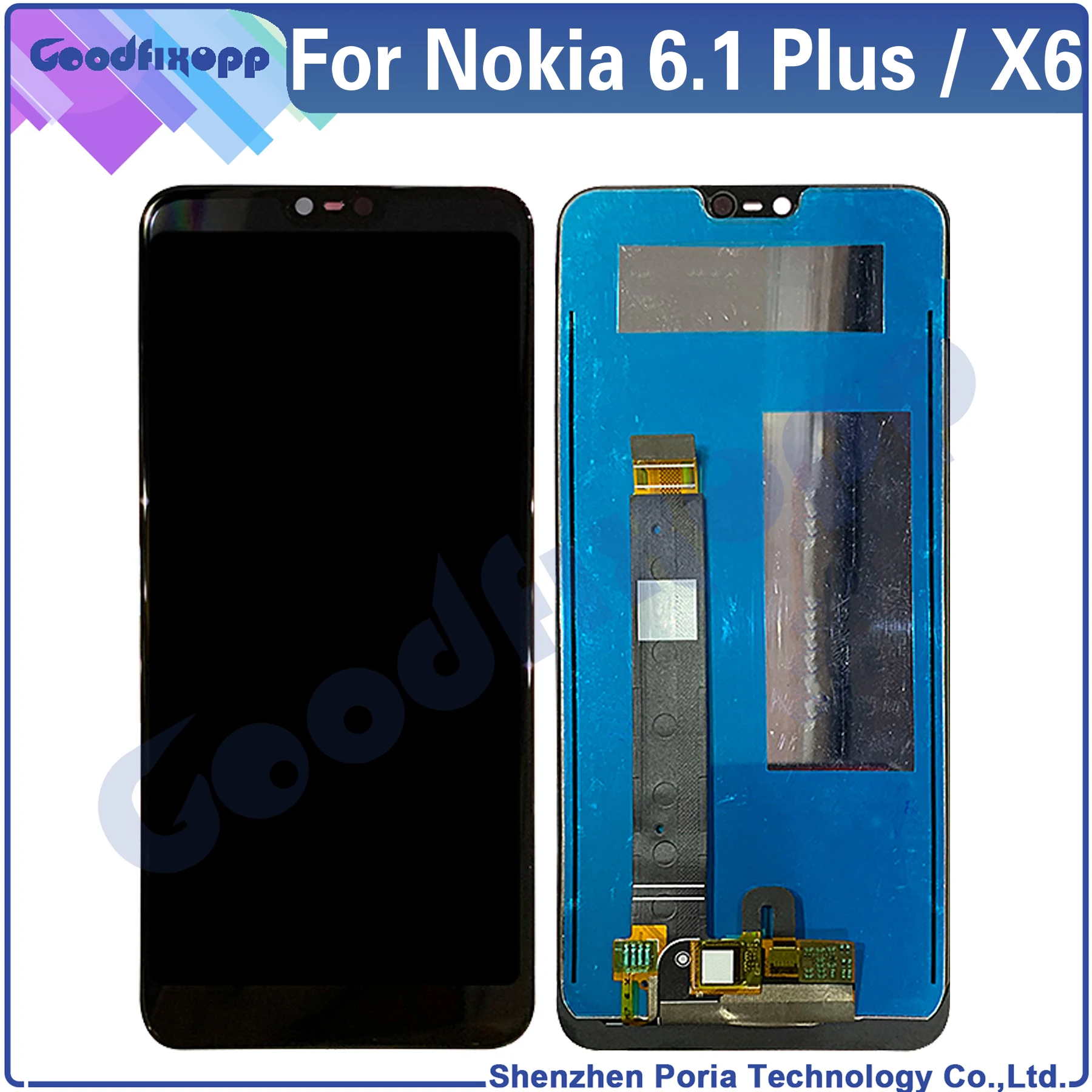 Per Nokia 6.1 Plus X6 Ta-1099 Ta-1103 Ta-1083 Ta-1099 Display Lcd Touch Screen Digitizer Assembly Per Nokia 6.1 Plus Screen