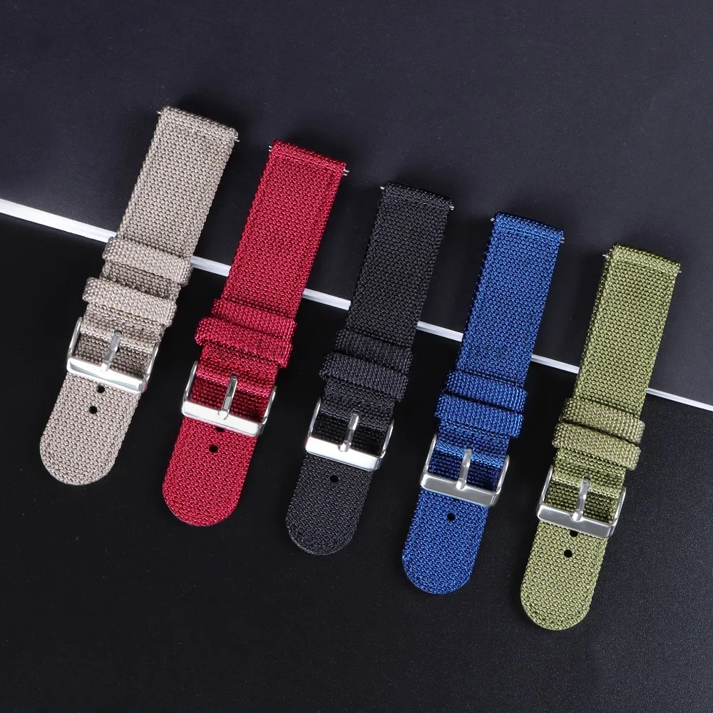 Universal Nylon Canvas Quick Release Watch Band - Sporty Replacement Strap