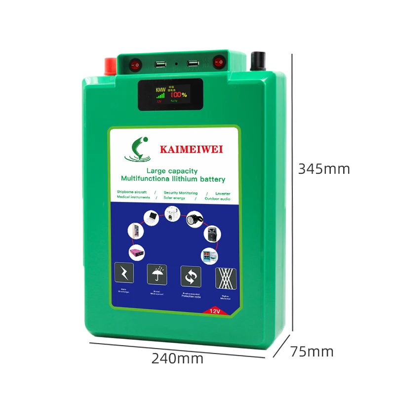 

Водонепроницаемый морской автомобильный стартер lifepo4 с ЖК-дисплеем, 12 В, 100 Ач
