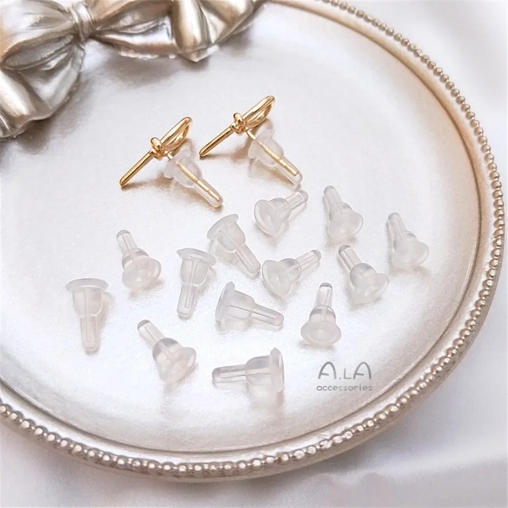 

Anti-puncture safety ear plug Imported silicone anti-allergy ear buckle fixed anti-slip ear plug protection transparent earplug