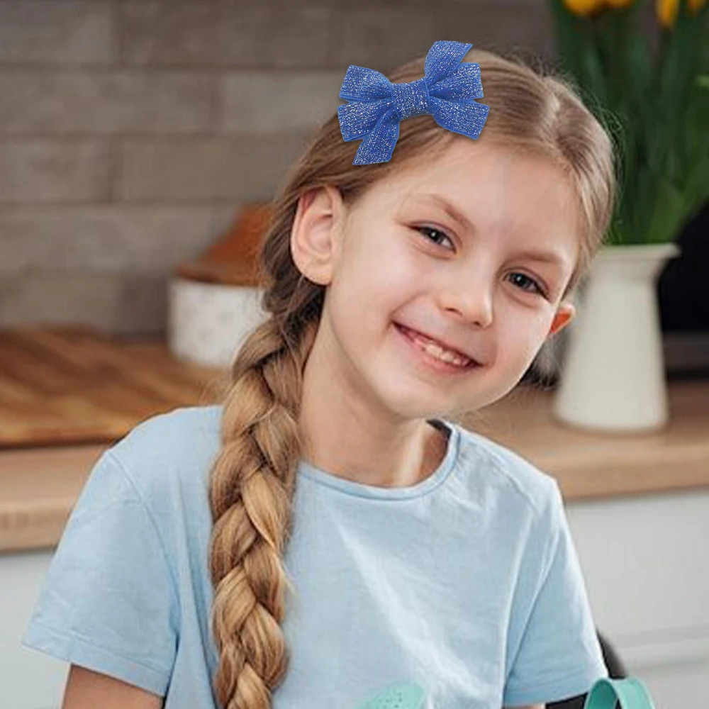 1/6Pcs Fashion Baby Hair Accessories For Kids Bowknot Hair Clips For Cute Girls Colorful Bows Clip Hairpin Hair Accessories Set 3