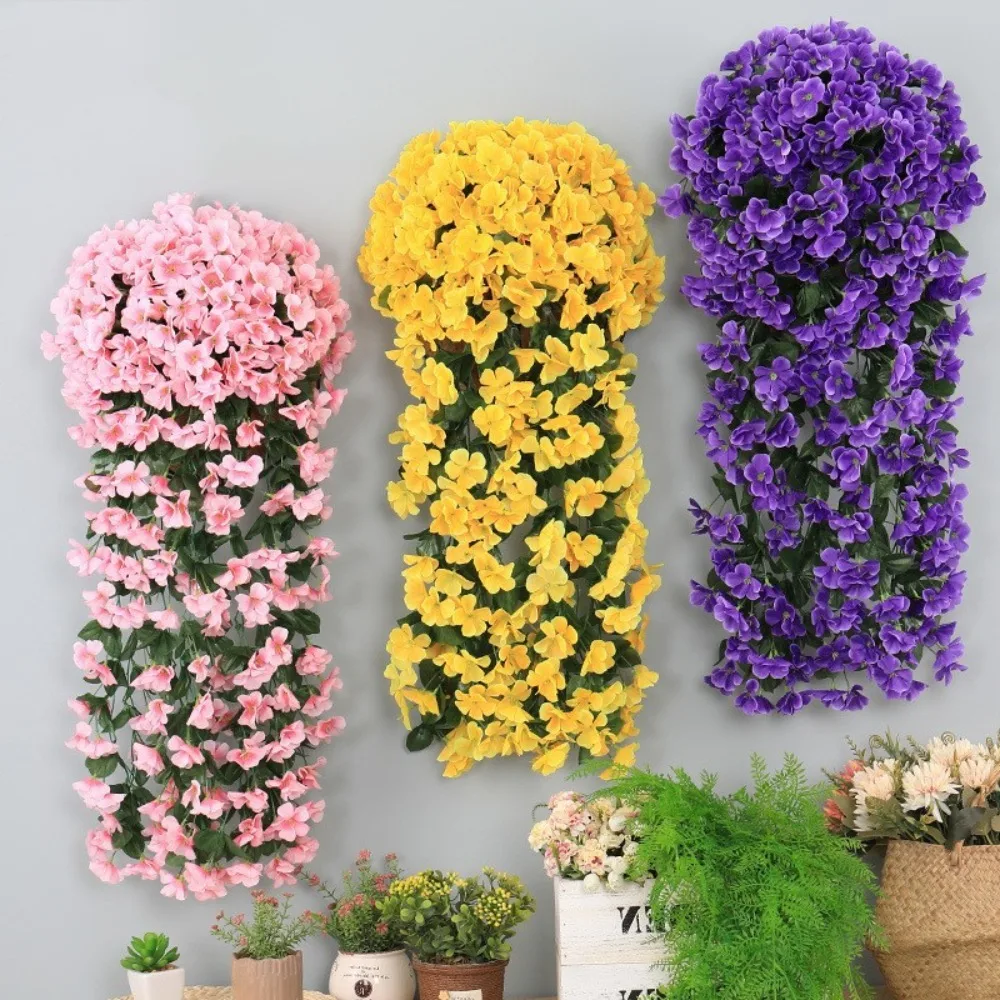 100cm Violet Artificial Orchid Hanging Basket for Party and Wedding Decoration