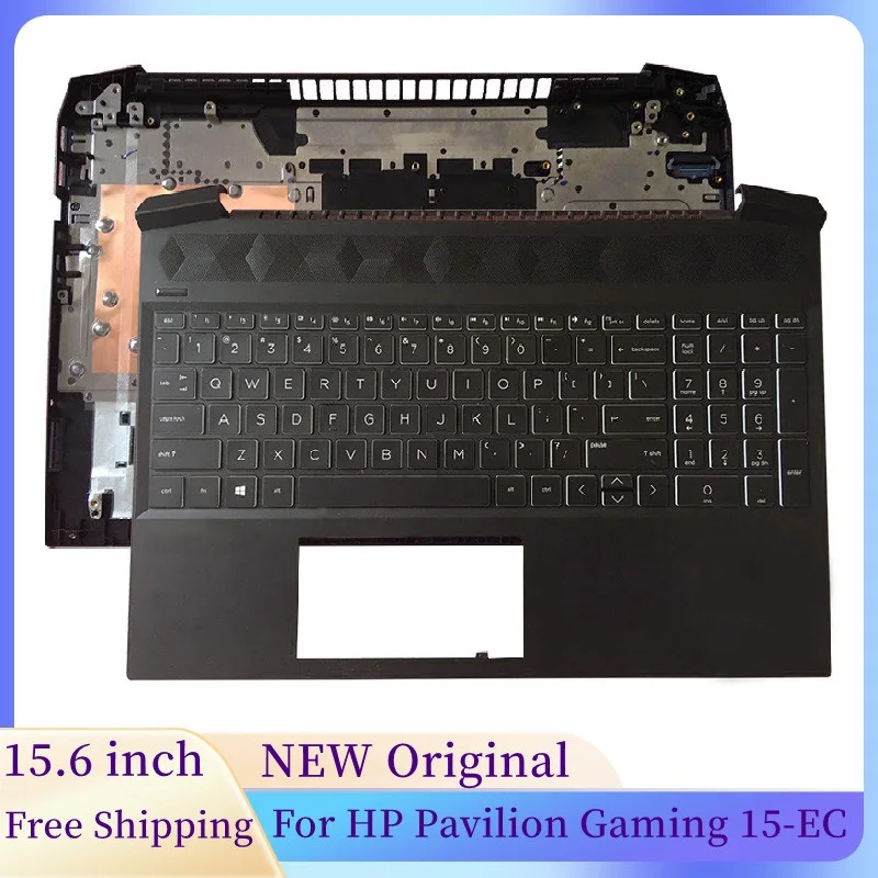 Nuova Custodia Originale Per Laptop Per Hp Pavilion Gaming 15-Ec 15-Ec0000 L72598-001 Custodia Superiore Per Poggiapolsi Per Laptop Tastiera Retroillu