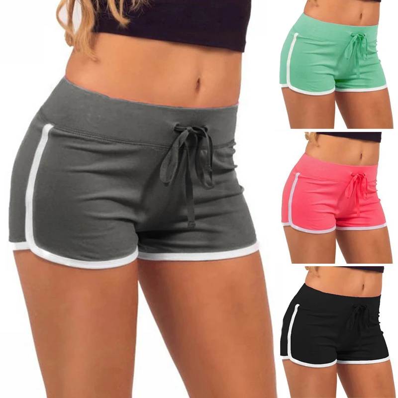 

Sports Shorts Women Summer 2023 New Candy Color Anti Emptied Skinny Shorts Casual Lady Elastic Waist Beach Jogging Short Pants