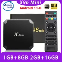 X96 Mini Android 11.0 Smart TV Box Amlogic S905W Четырехъядерный медиаплеер 2 ГБ + 16 ГБ 2,4G/5G Wi-Fi X96mini 4K Телеприемник ТВ-приемник