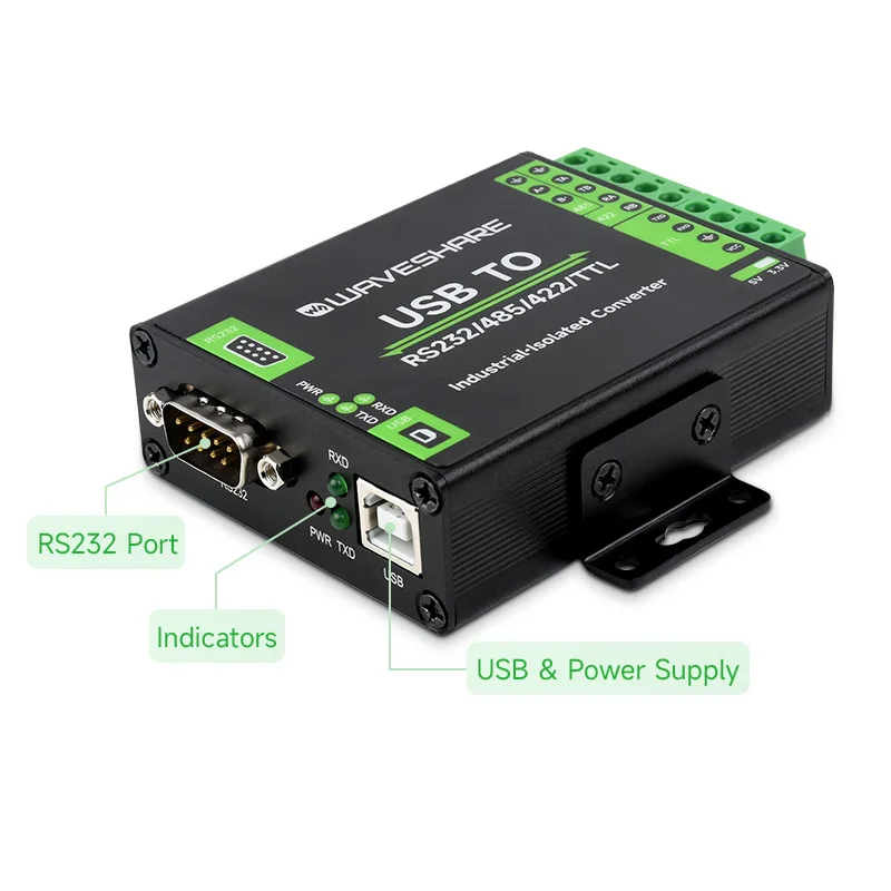 Conversor Industrial do Isolamento para Mac Windows Linux Android Ft232rnl Usb a Rs232 485 422 Ttl - Imagem 3