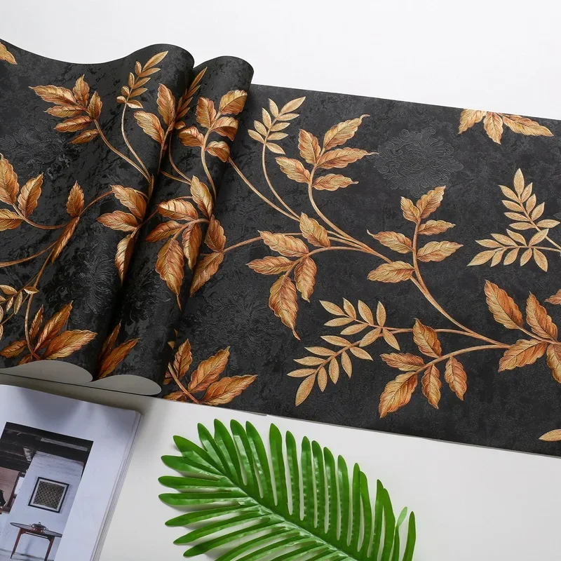 Retro Floral Embossed Wallpaper 4