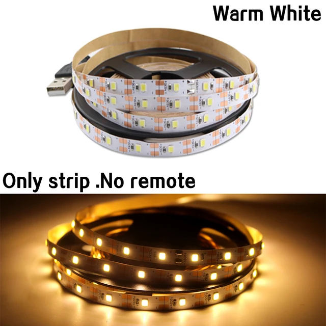 DC 5V Led Strip USB Light TV PC Backlight 2835 Warm White Cable Tape Diode USB 5 V Volt Led Strip Light Lamp For Room Home Decor Warm White