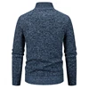 Men's Autumn and Winter Plus Stand-up Collar Zipper Knitted Cardigan Men's Colorful Jacket Trendy Fashion Warm Sweater Jacket 6
