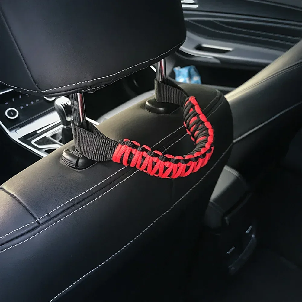 Car Headrest Grab Heavy Duty Hand Made Seat Mount Grab Security Handle For Wrangler Tj Jk Jl Land Cruiser Fj Suzuk Accessories