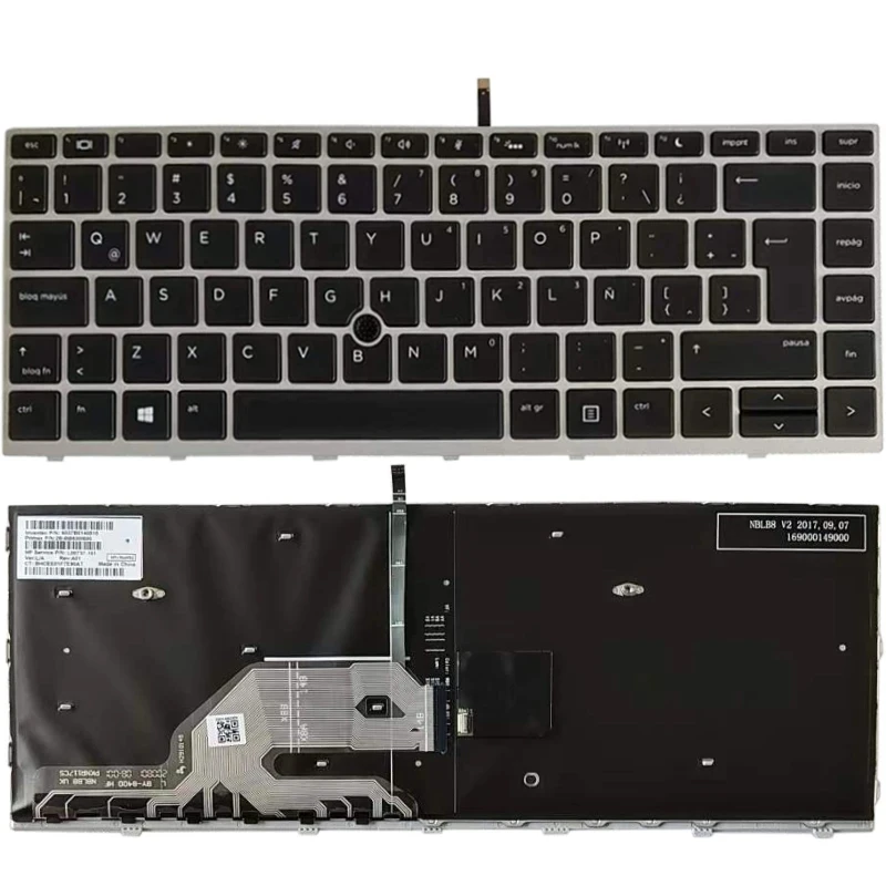 Latino Con Tastiera Per Laptop Retroilluminata Con Puntatore Stick Per Hp Probook 640/645 G5 640/645 G4 430 G5 440 G5 445 G5 L00737-161 La