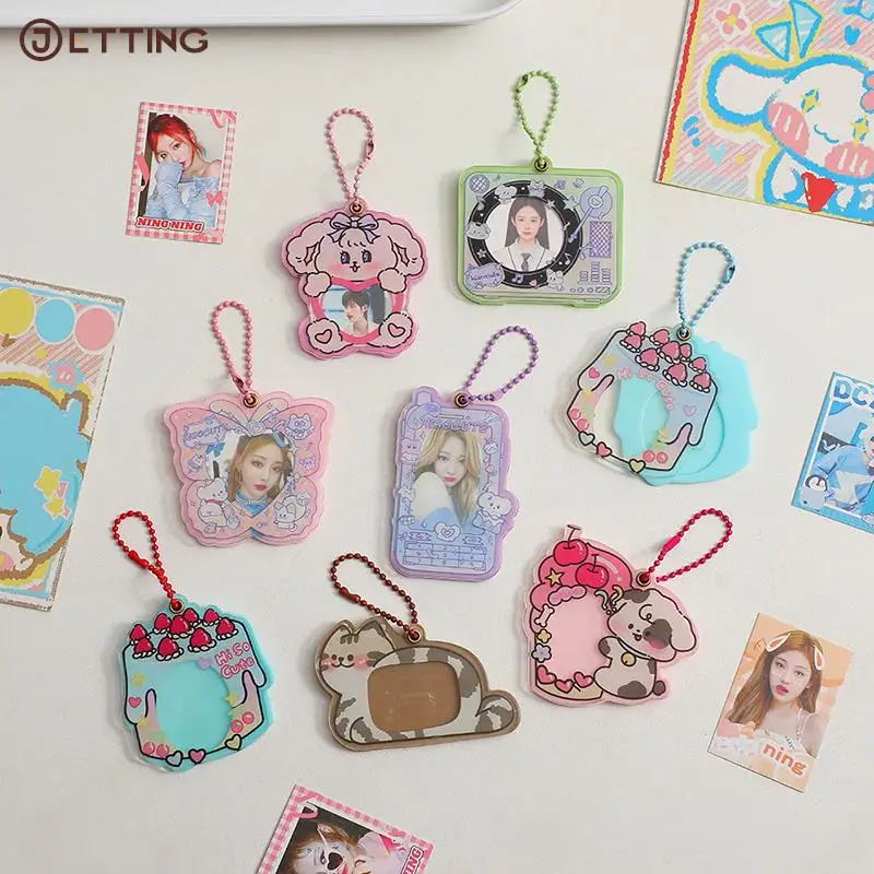 

1pc Girls Butterfly Cat Creative Car Bag Pendant Cartoon Y2K Mini Mobile Phone Keychains Idol Picture Frame Unique Friends Gifts