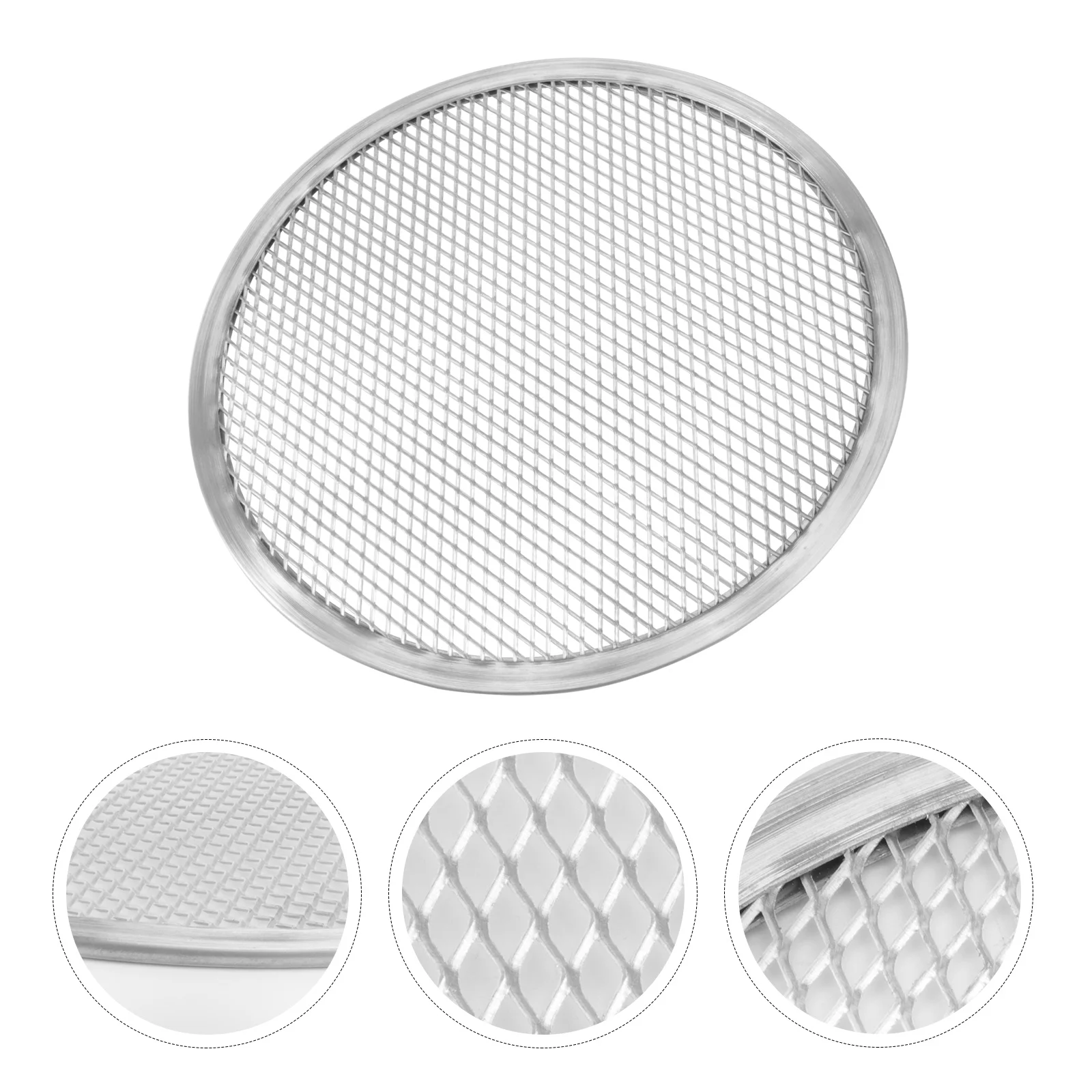 

Pizza Stone Mesh Baking Pan 16 Inches Aluminum Seamless Tray Home Kitchen Pans Restaurant Toaster Oven