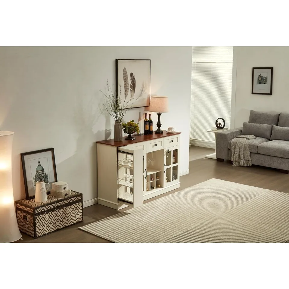 Stylish Liquor Bar Cabinet with LED Lighting
