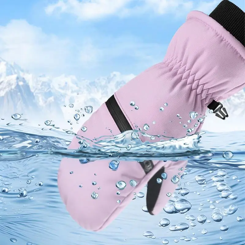 Winter Ski Gloves Snowboarding Gloves Waterproof Mittens Snow Ski Gloves Snowboard Gloves Anti-Slip Cold Weather Winter Gloves 4