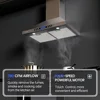 36 Inch Stainless Steel Wall Mount Range Hood 780CFM 4-Speed Touch Panel Adjustable Timer Remote Control Dishwasher-Safe Filters 2