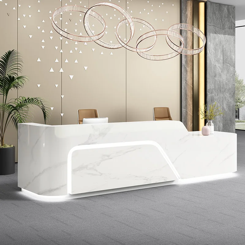 

Paint Front Desk Company Office Marble Front Desk Barber Shop Milk Tea Shop Cashier Counter