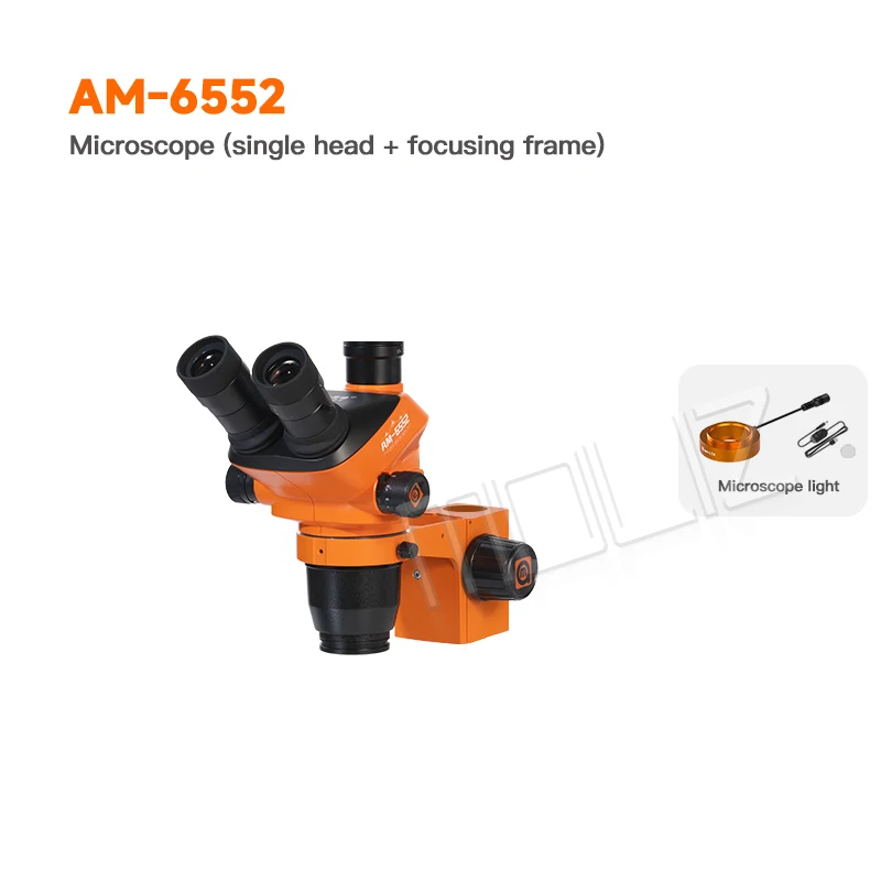 AMAOE Optical Magnification Triocular Microscope 6.5-52X