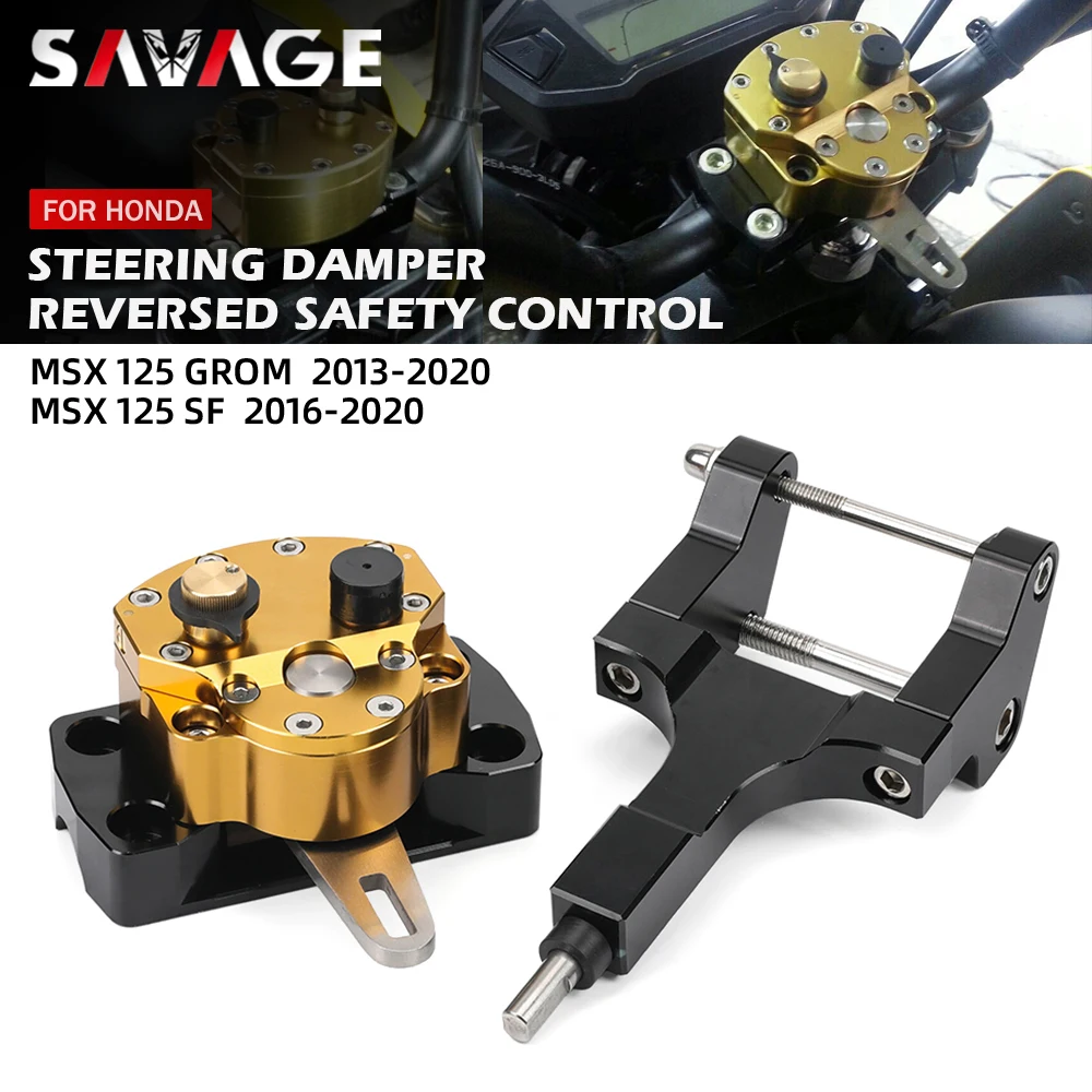 

Steering Damper Stabilizer For HONDA MSX125 Grom 125 MSX SF 2013-2020 Motorcycle Accessories Shock Absorber Kit Reverse Safety