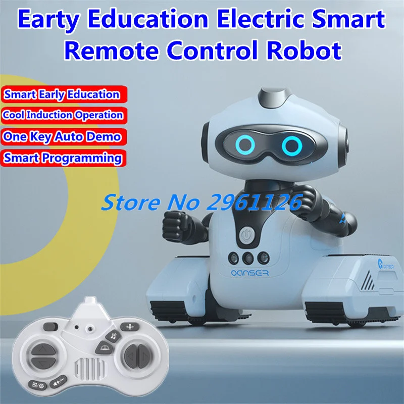 Earty Education Electric Smart Remote Control Robot 360 ° Ruota Auto Demo Programmazione Touch Sensing Hand Diy Mini Rc Robot Model