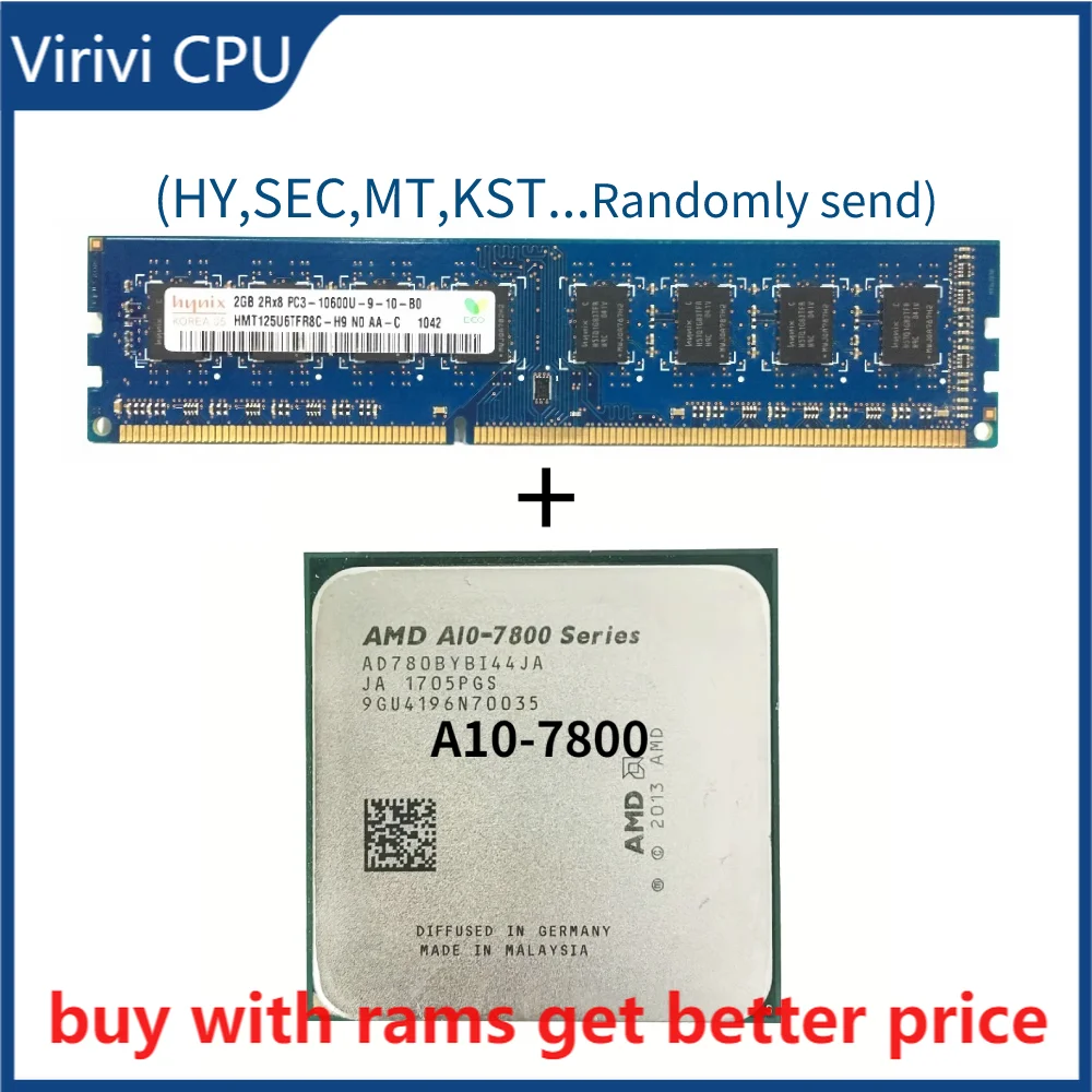 DDR3 2G 1333Mhz with A10-Series A10-7800 A10 7800 3.5GHz Quad-Core CPU Processor AD7800YBI44JA / AD780BYBI44JA Socket FM2+ | Электронные