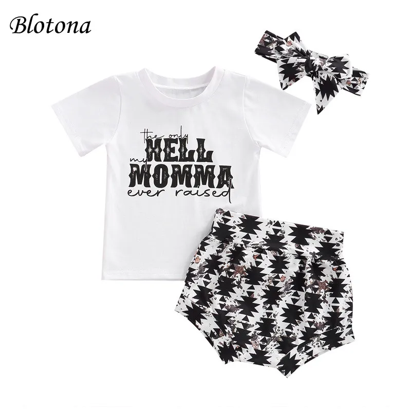 

3 шт., Детская футболка с коротким рукавом и буквенным принтом