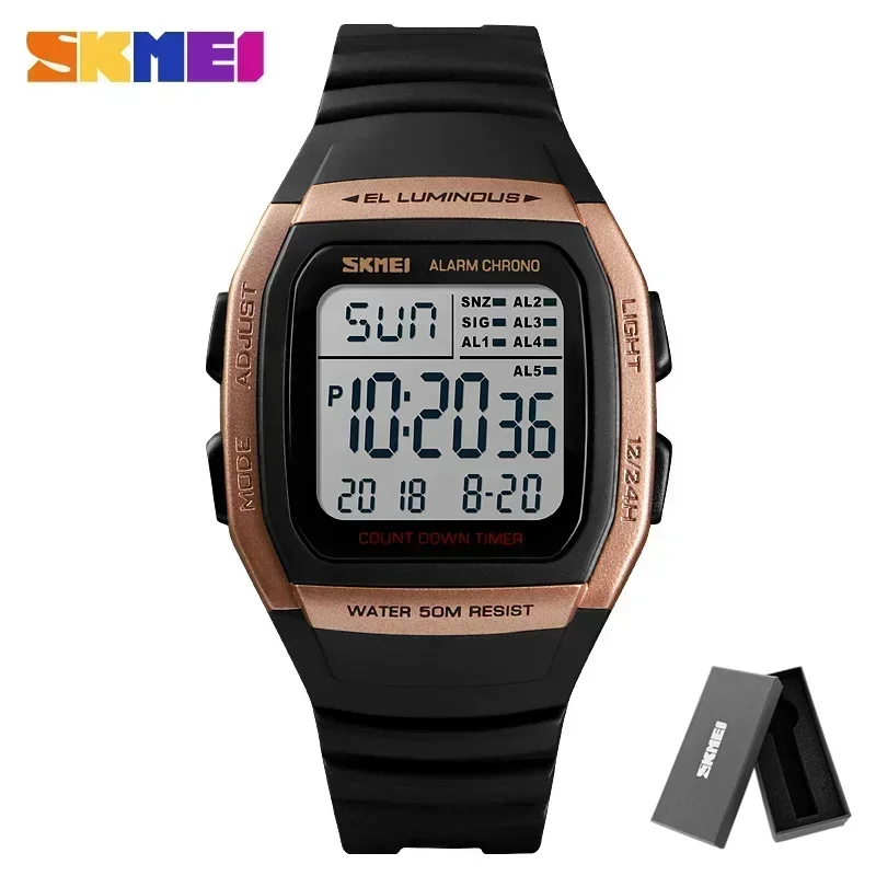 Enhanced Product Title: 

SKMEI Chrono Countdown Men's Luminous Digital Sport Watch