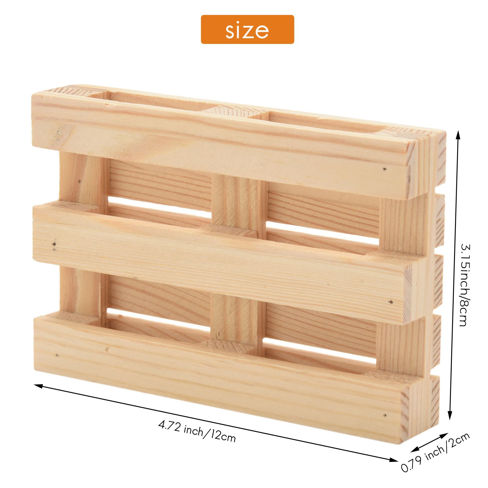 2PCS 120X80mm Wooden Pallet Decoration 1/10 RC Crawler Car Axial SCX10 90046 TRX4 Redcat