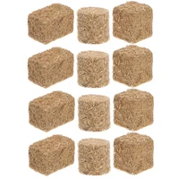 12pcs Simulation Mini Straw Bales Stackable Miniature Haystack Fake Ornament Scene Straw Bales Dollhouse Farm Dueling Banjo 1