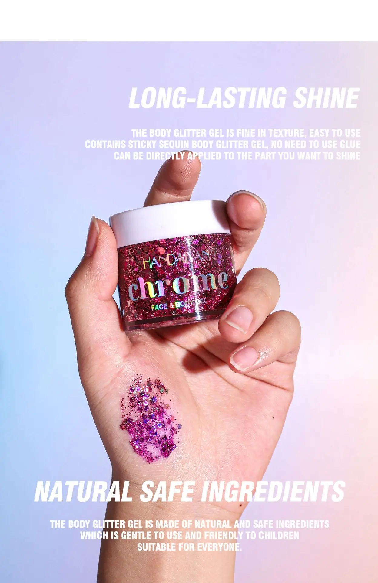 Chameleon Glitter Eyeshadow Club Body Glitter Stage Makeup Body Glitter Coral Gel Big glitter