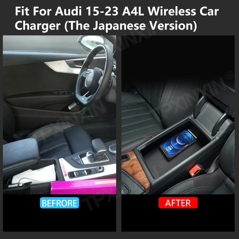 

15W For Audi A4L 2015-2023 Car Wireless Charger Fast Charging Mobile Phone Charging Holder Accessories