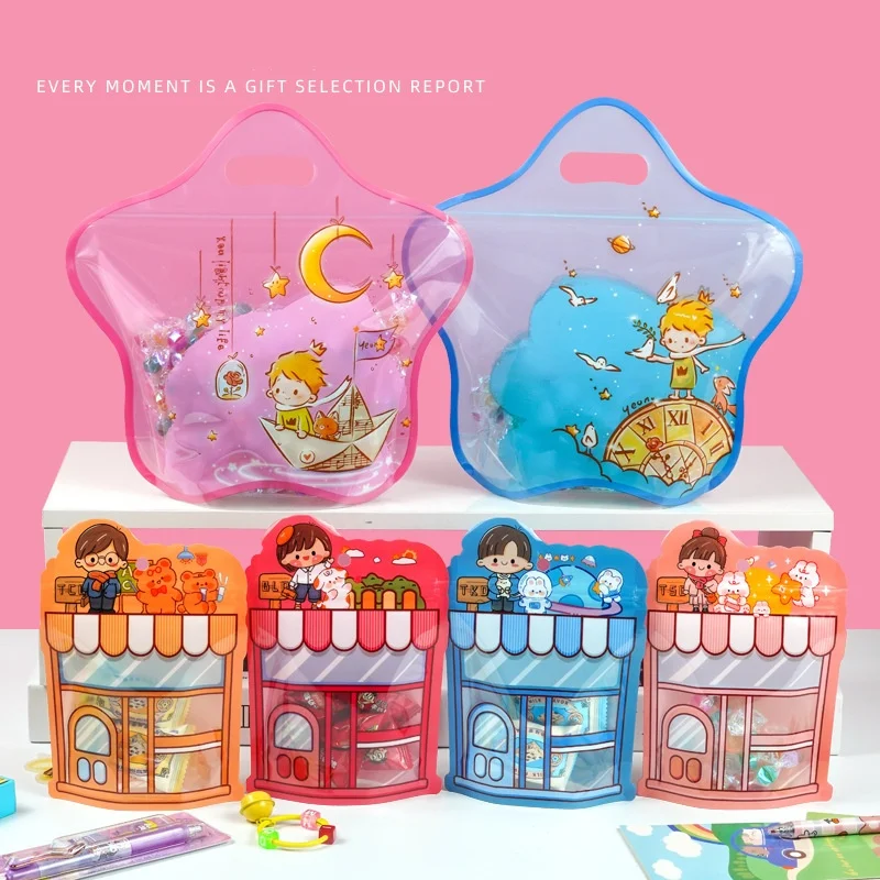 StoBag 50pcs Cartoon Candy Food Packaging Bags Ziplock Cute with Handle Kids Gift Plastic Sealed Cookies Snack Storage Pouches 5