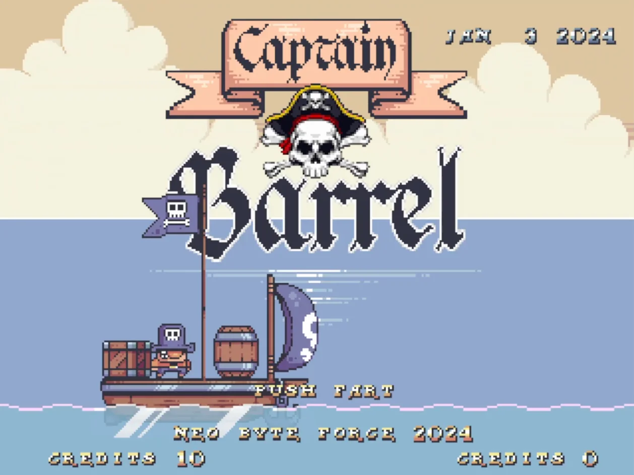 Captain Barrel MVS Arcade Game cartridge handmade mvs game card