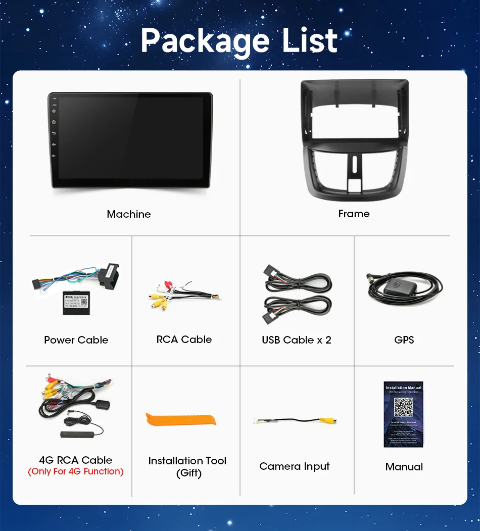 Srnubi 9 Zoll Auto-Display Kabelloses Carplay-Display für Peugeot 207 207CC 2006 - 2015 Android Auto Autoradio DSP RDS Autoradio – Detail 1
