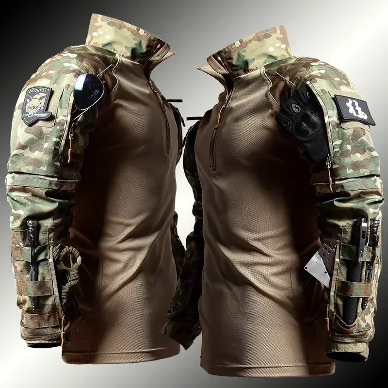 Tactical Frog Suit Men Airsoft Clothes Hunting Paintball Military Sets Shirts Pants