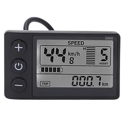 Enhanced Electric Bike LCD Display with Waterproof Plug and Control Panel (As pictures shown)