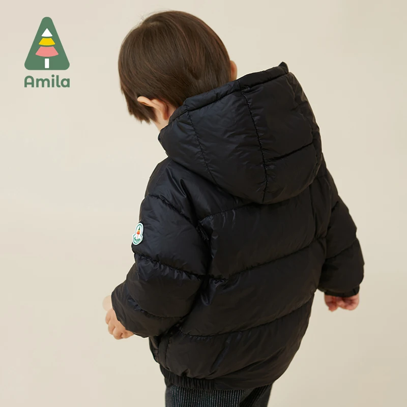 Amila Children's Clothing Girls' Winter New Long Sleeves Cute Multicolor Fashion OuterWear& Coat Down Jackets