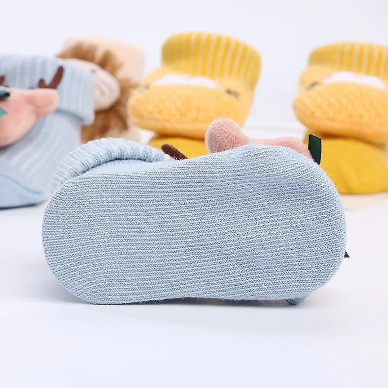 Kawaii Cotton Soft Socks for Newborn Infant Baby Cartoon Animal 3D Doll Socks for Boys Girls Infant Toddler Floor Socks 6